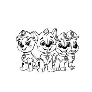 Página para Colorear Patrulla Canina