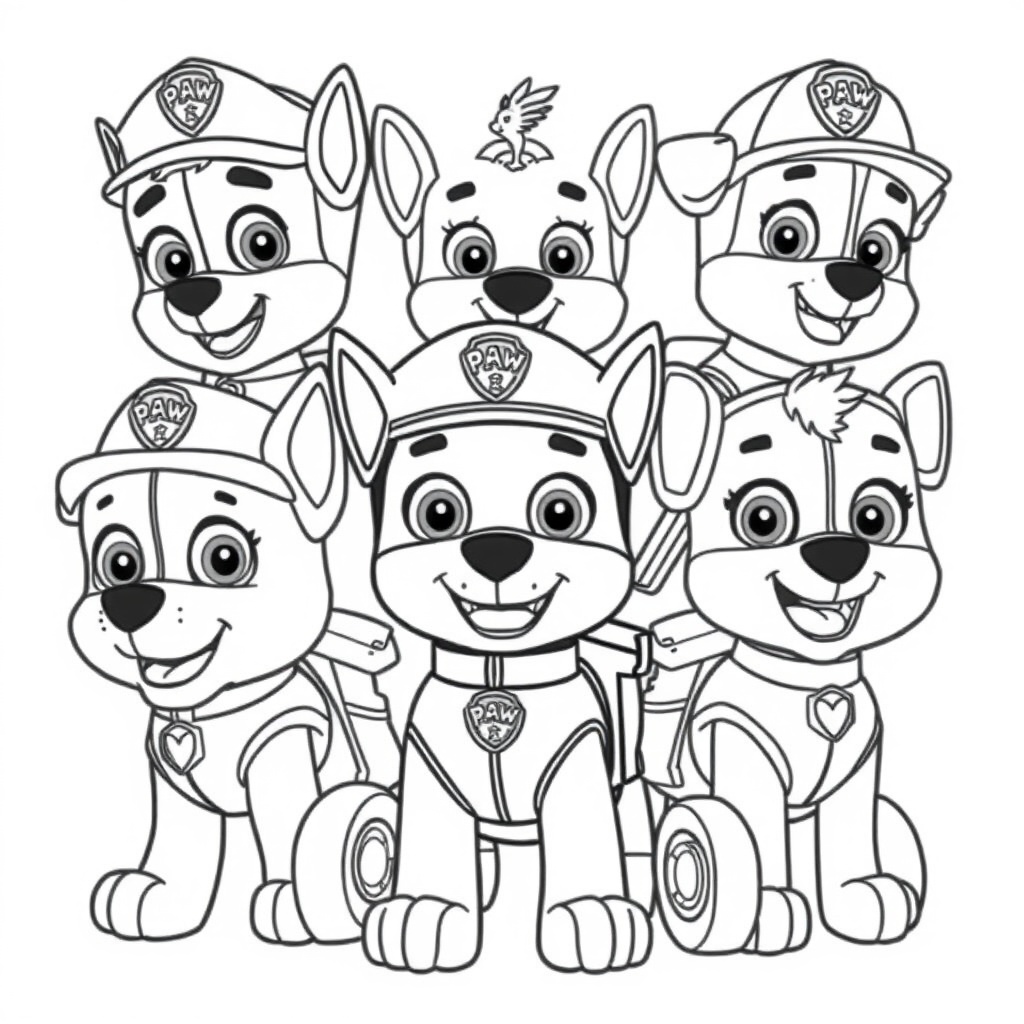 Libro para Colorear Patrulla Canina