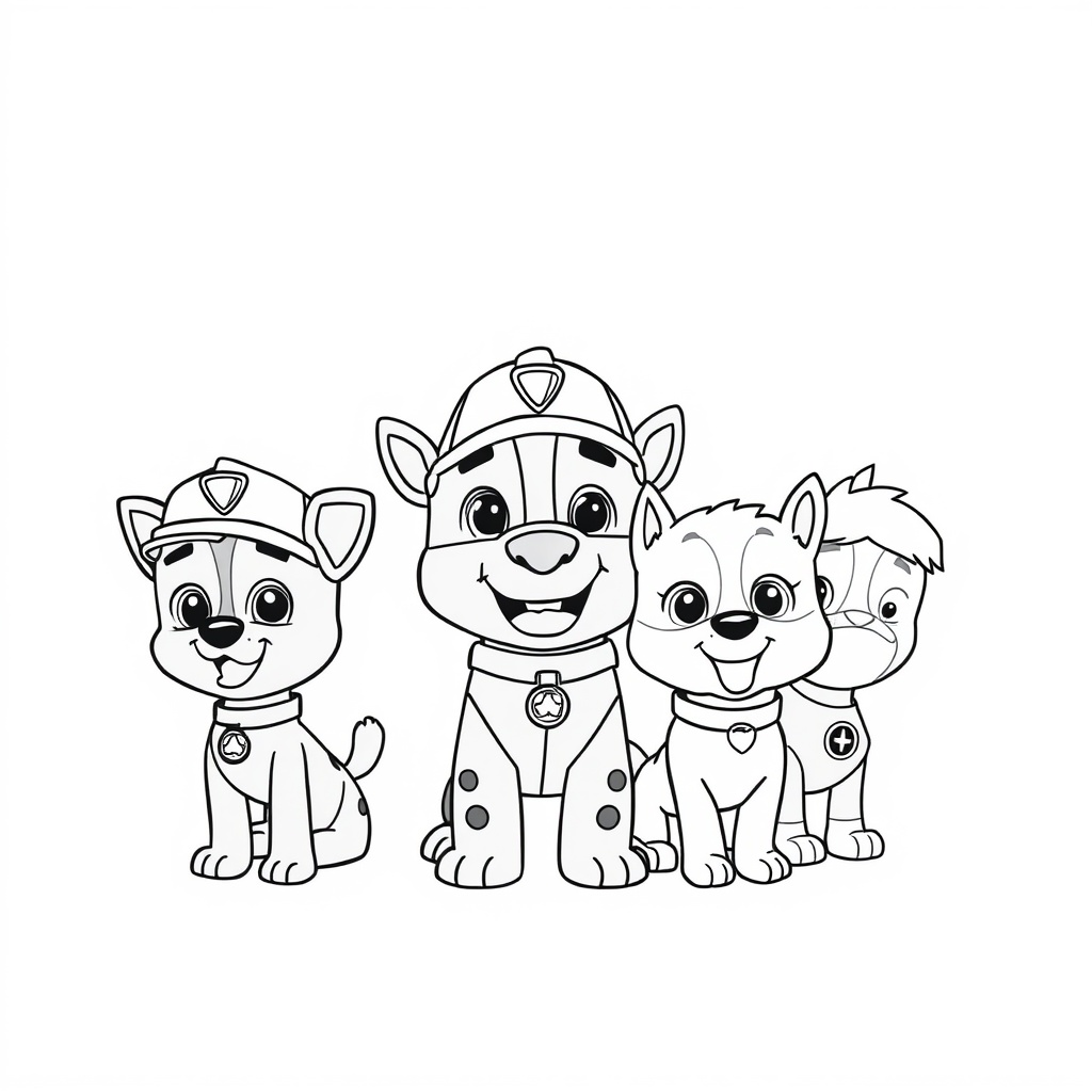 Libro de colorear: Patrulla de Cachorros