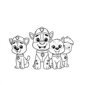 Libro de colorear: Patrulla de Cachorros