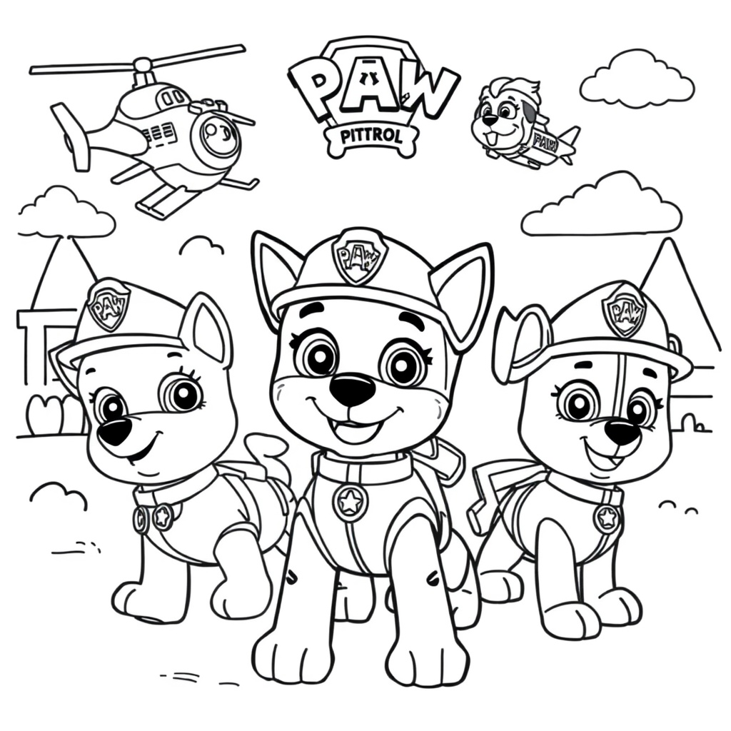Libro para Colorear de Patrulla de Cachorros