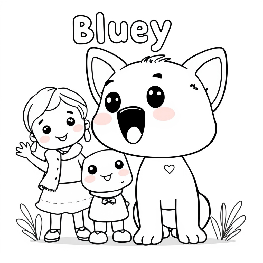 Libro de Colorear de Bluey