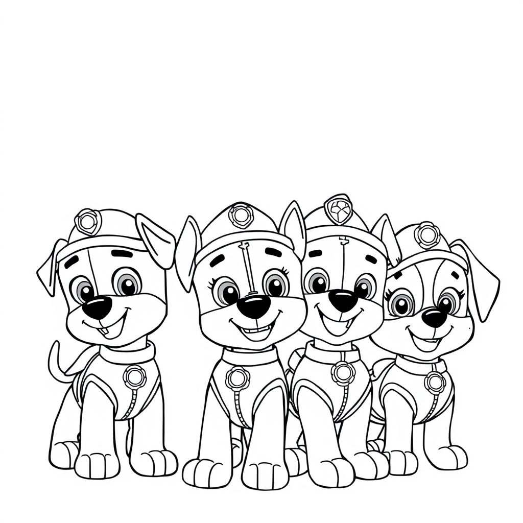 Paw Patrol para colorear: Aventuras del equipo
