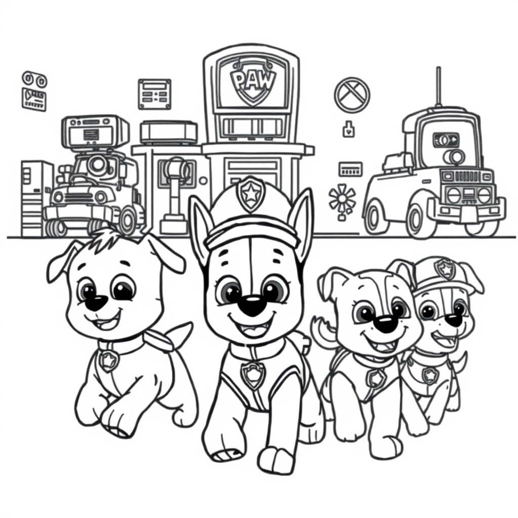 Patrulla de Cachorros - ¡Libro para Colorear de Acción!