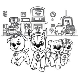 Patrulla de Cachorros - ¡Libro para Colorear de Acción!