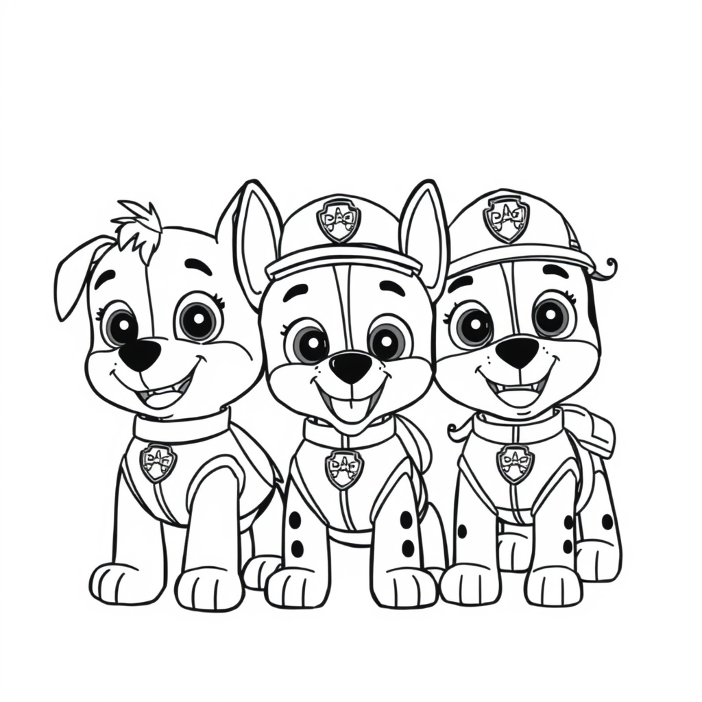 Kolorowanka: Psi Patrol - Akcja i Zabawa