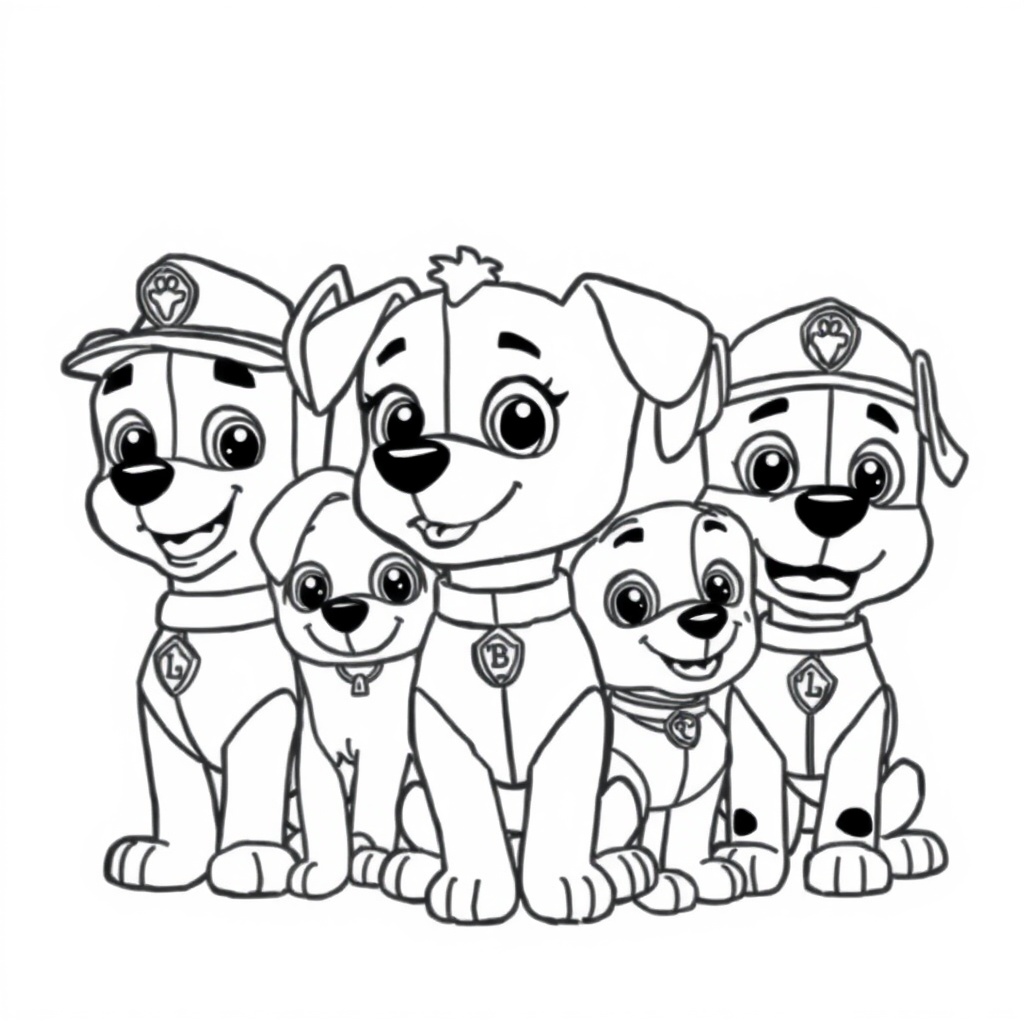 Libro para Colorear de Patrulla de Cachorros