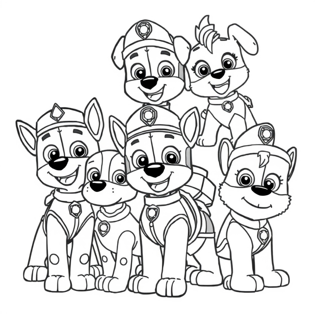 Libro para Colorear: Patrulla de Cachorros
