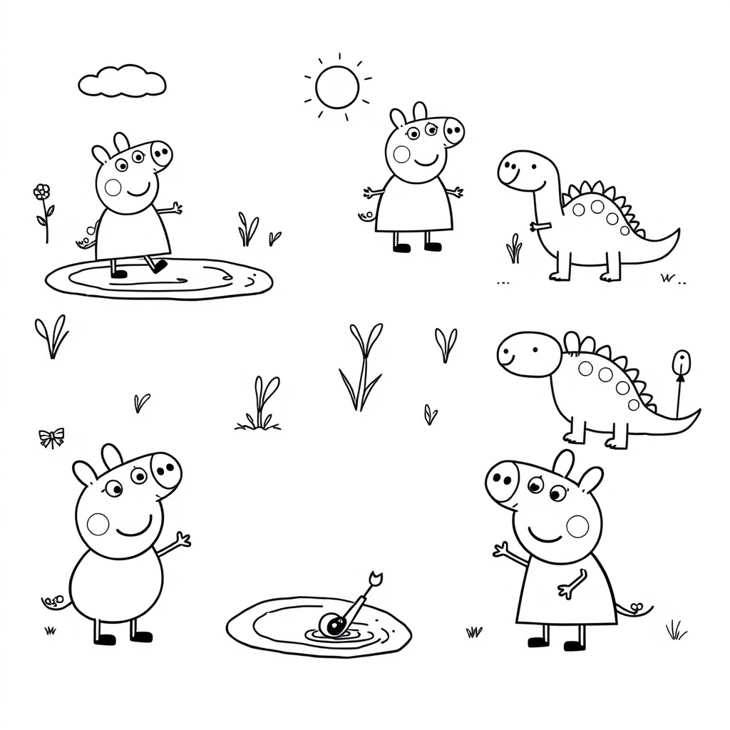 Libro para colorear de Peppa Pig