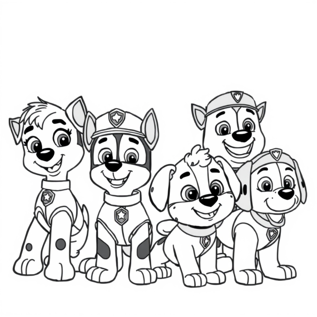 Kolorowanka: Psi Patrol w akcji