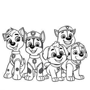 Kolorowanka: Psi Patrol w akcji