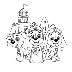 Libro para Colorear para Niños: Patrulla de Cachorros