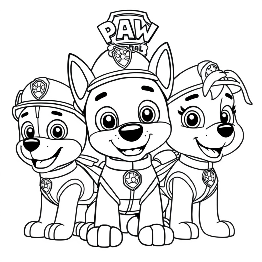 Kolorowanka z Psiego Patrolu