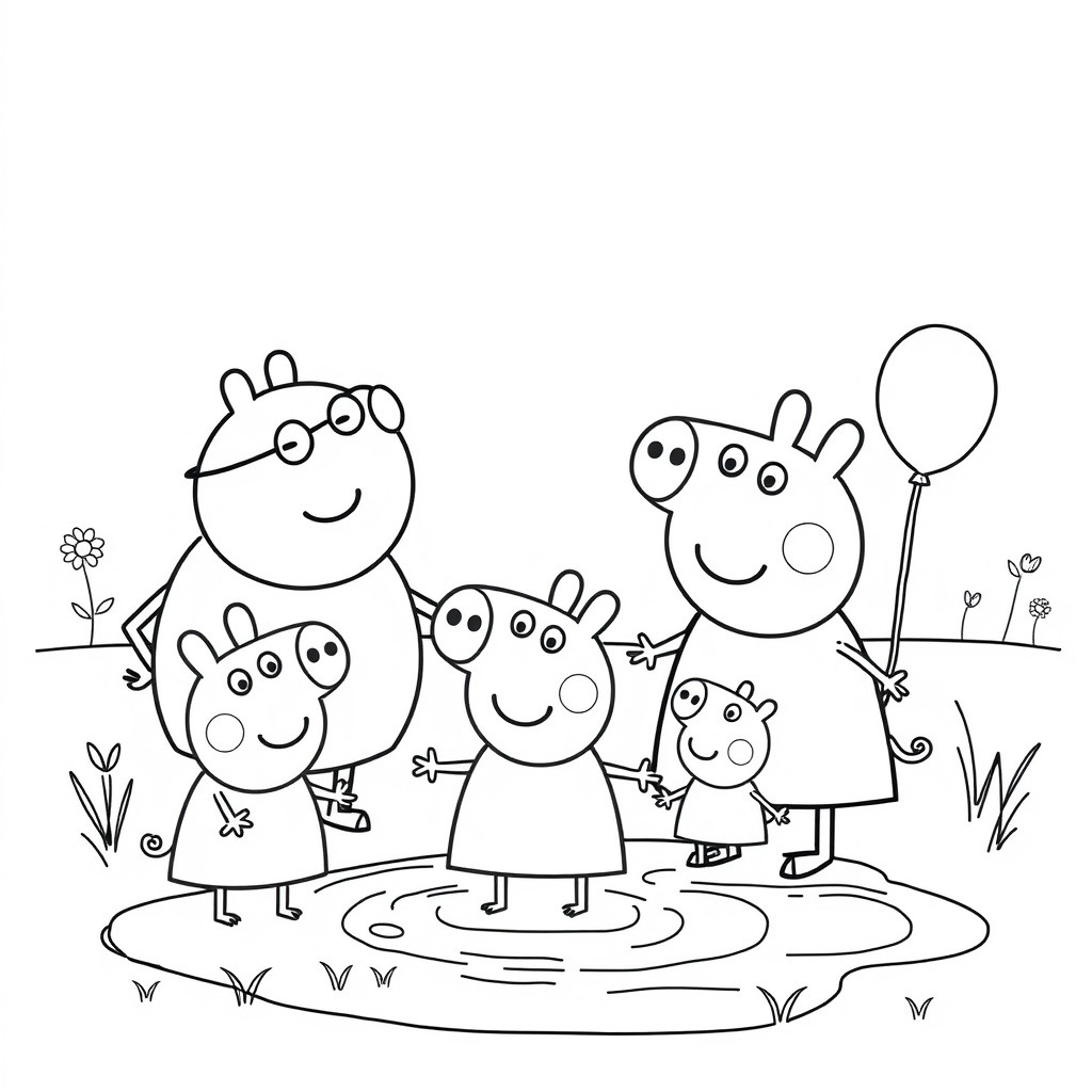 Libro para colorear de Peppa Pig