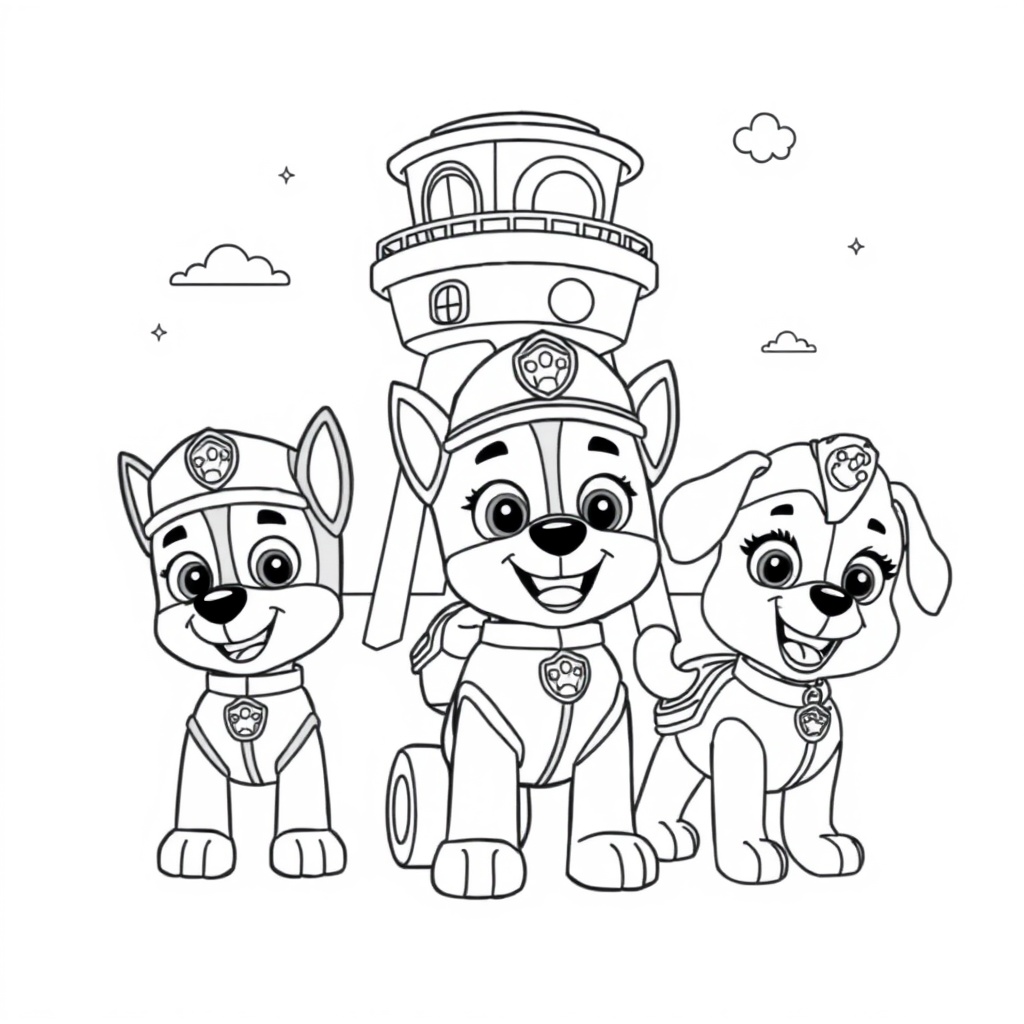 Libro para colorear de Patrulla de Cachorros