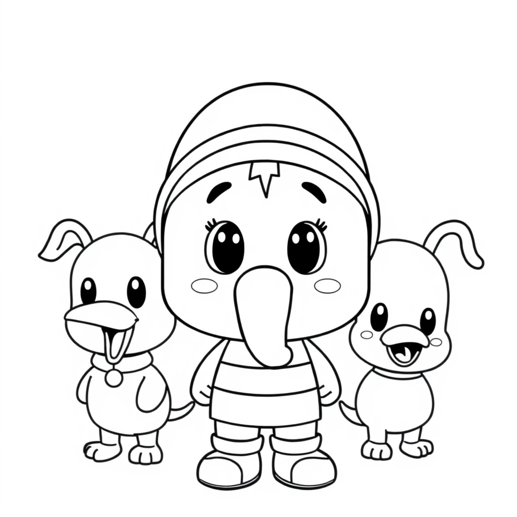 Pocoyo - Páginas de Colorear Alegres