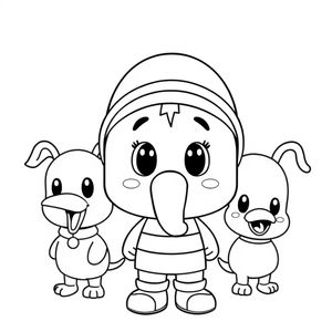 Pocoyo - Páginas de Colorear Alegres