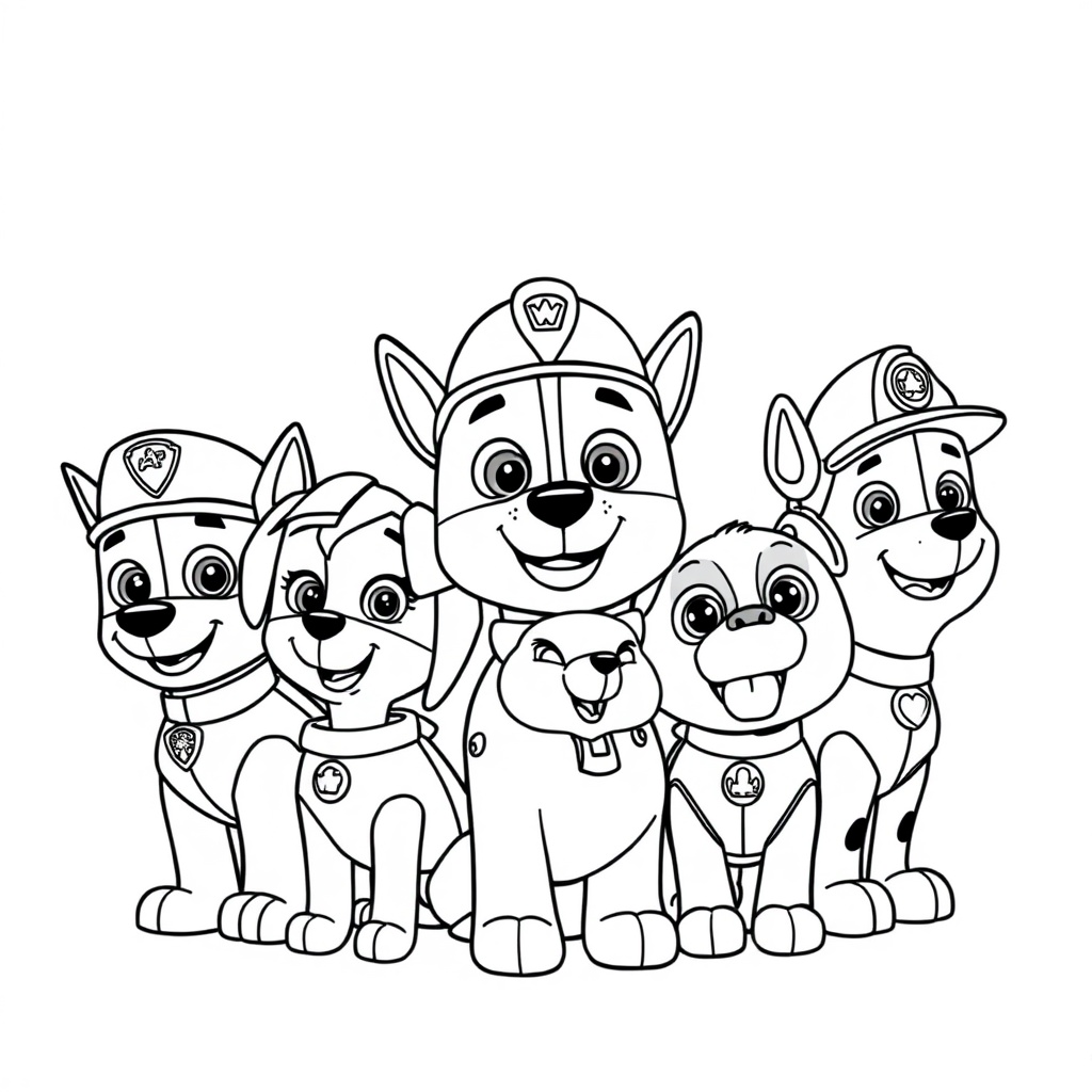 Libro para Colorear de Patrulla de Cachorros