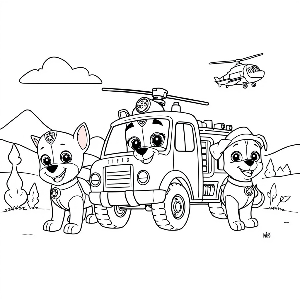 Libro para Colorear: Patrulla de Cachorros