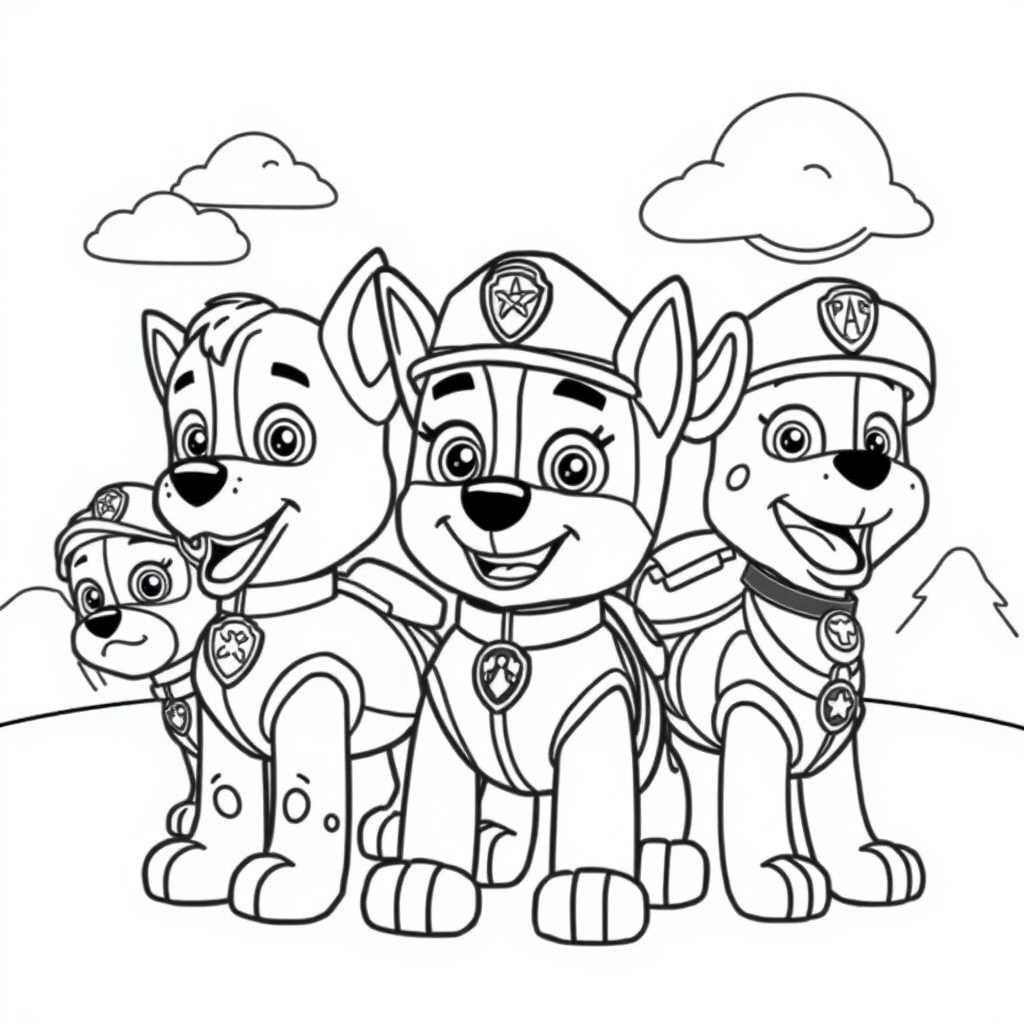 Libro para Colorear de La Patrulla Canina