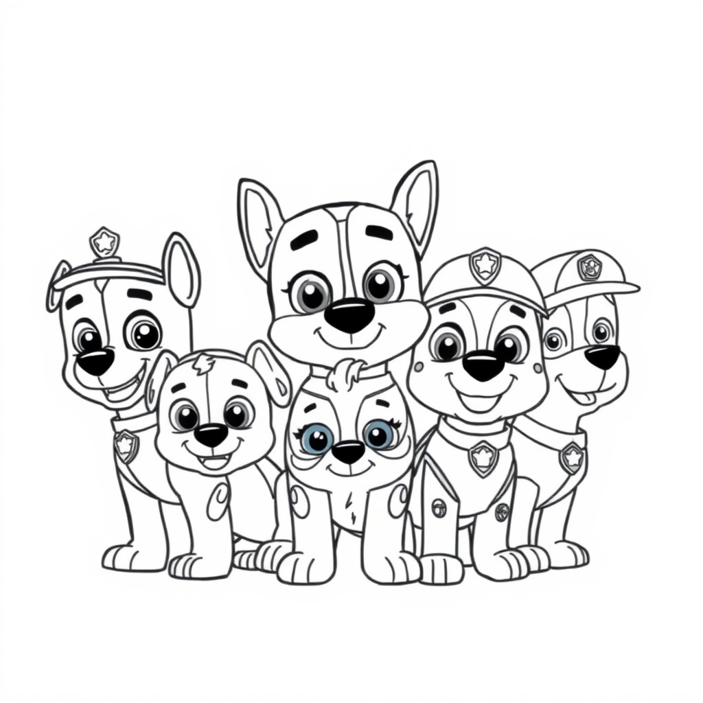 Libro para Colorear Héroes de Patrulla Canina