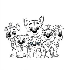Libro para Colorear Héroes de Patrulla Canina