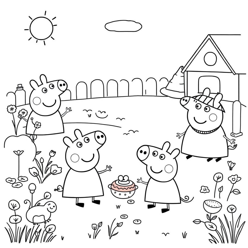 Libro para colorear de Peppa Pig