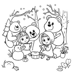 Libro para Colorear de Masha y el Oso