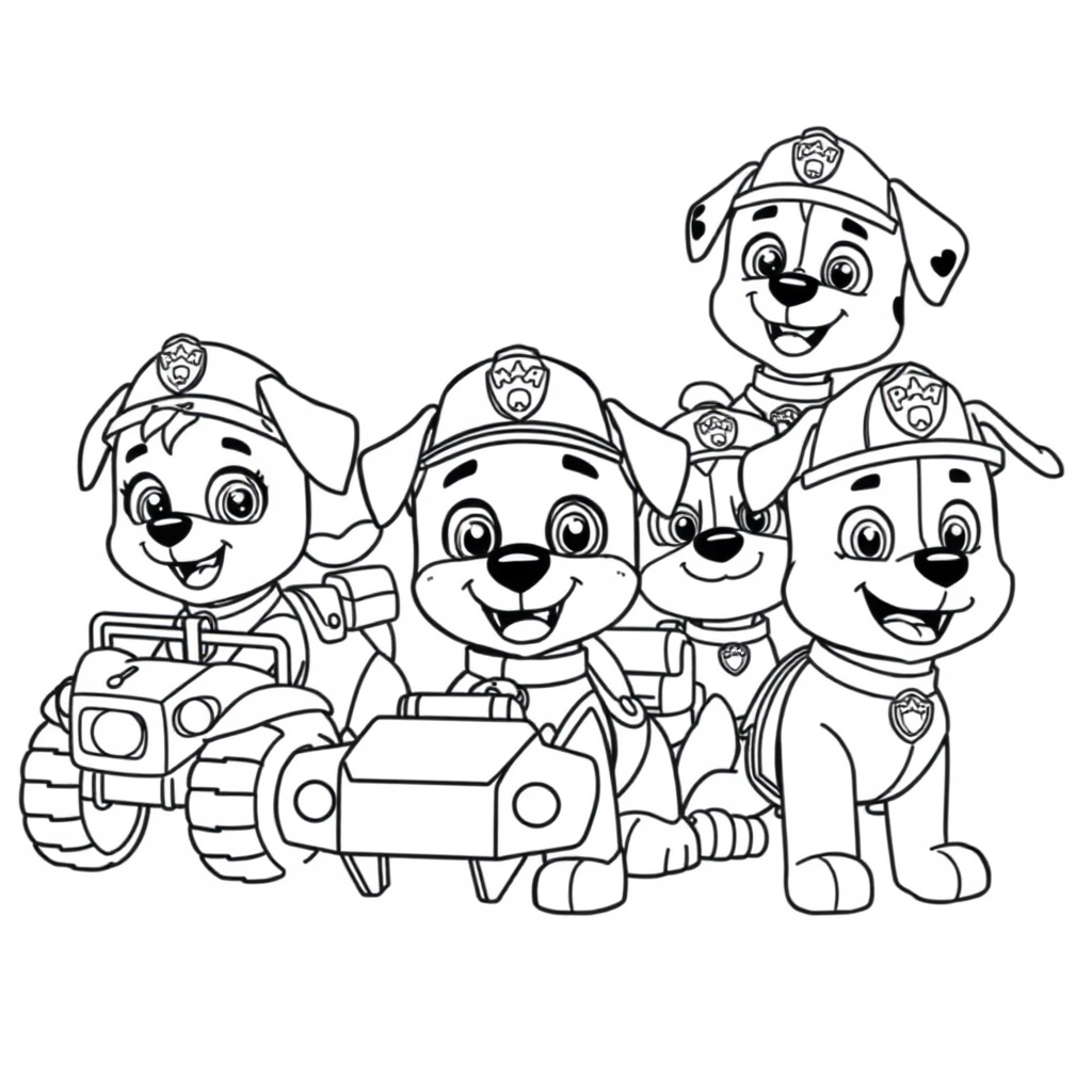 Libro para Colorear de Patrulla de Cachorros