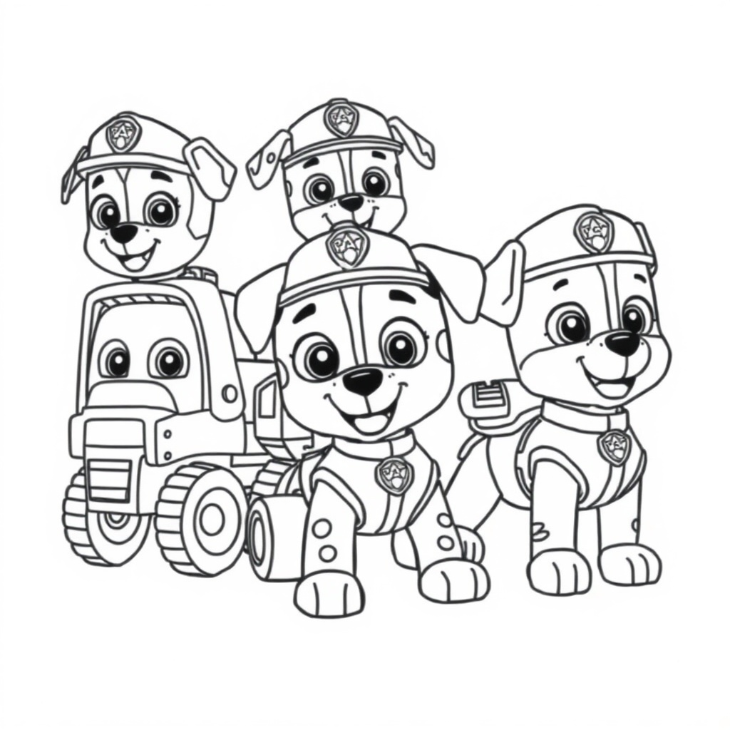 Kolorowanka z Psiego Patrolu