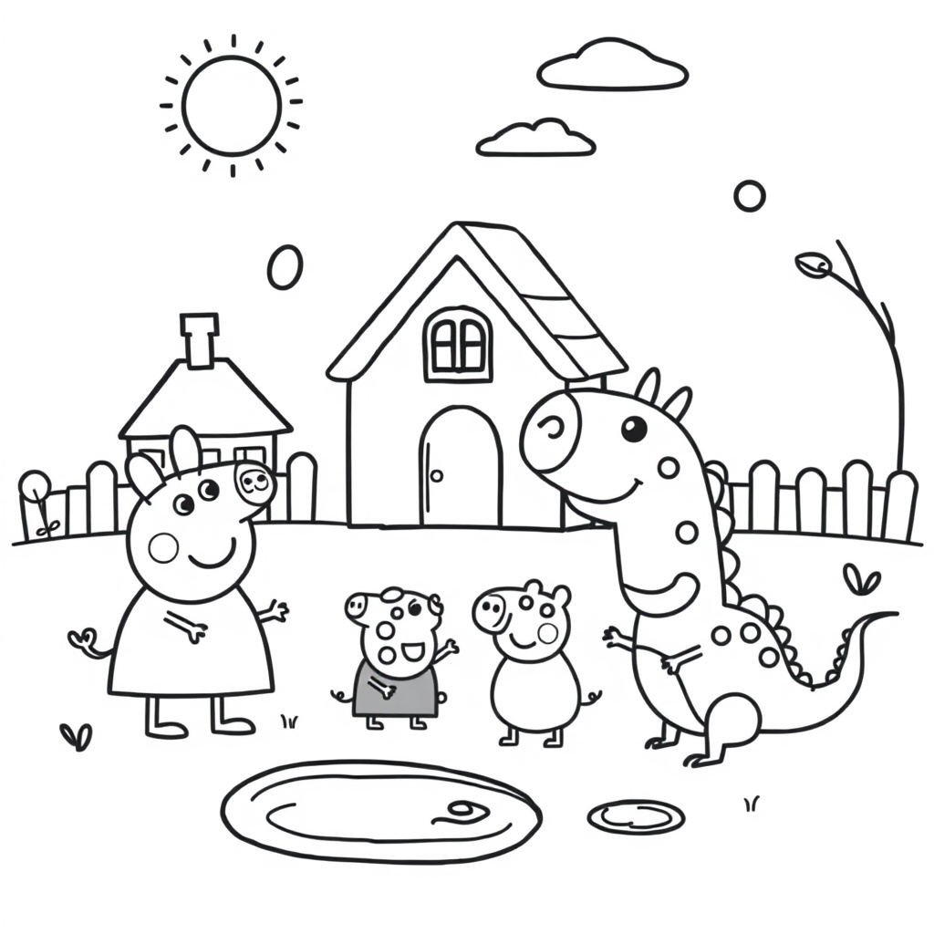Libro para colorear: Peppa Pig y amigos