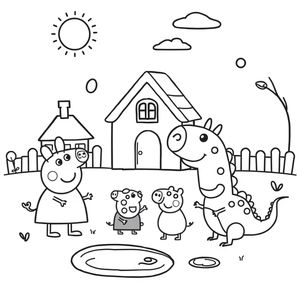 Libro para colorear: Peppa Pig y amigos