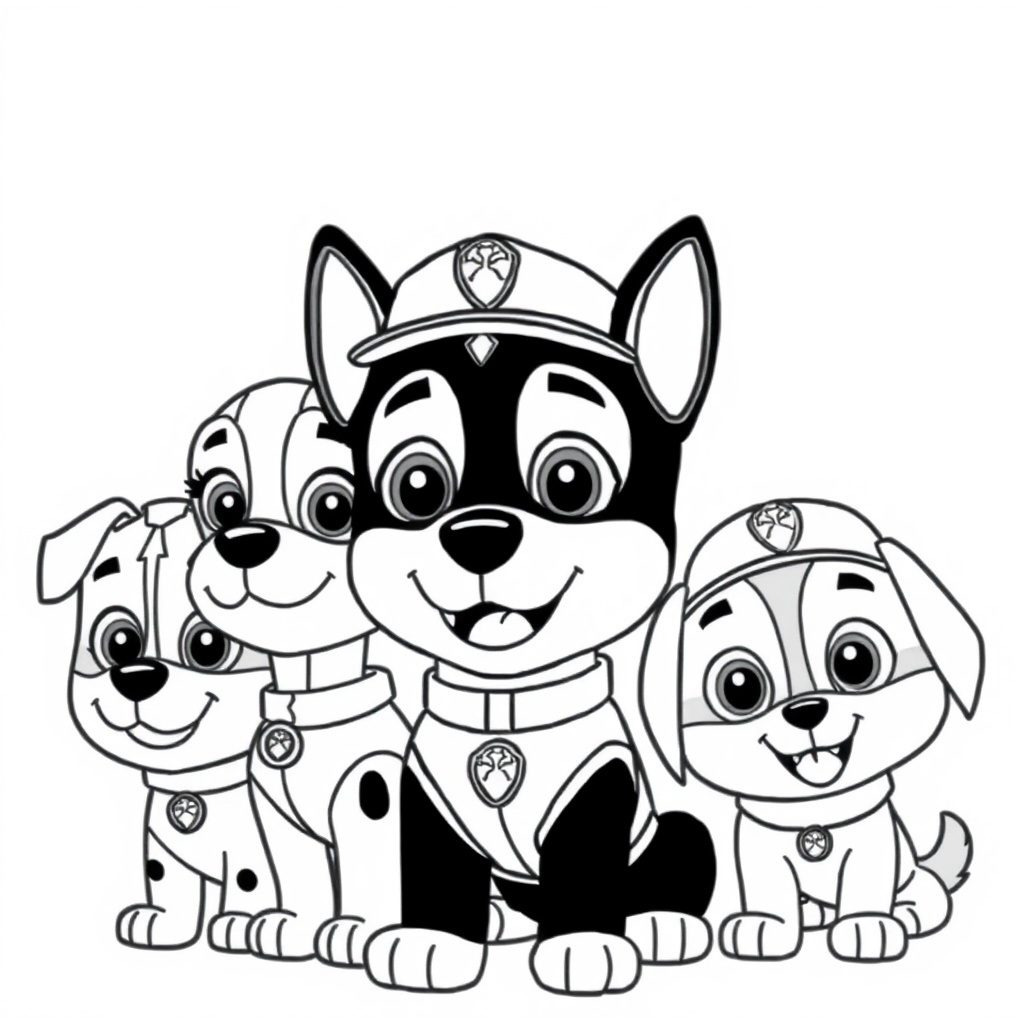 Psi Patrol do Kolorowania