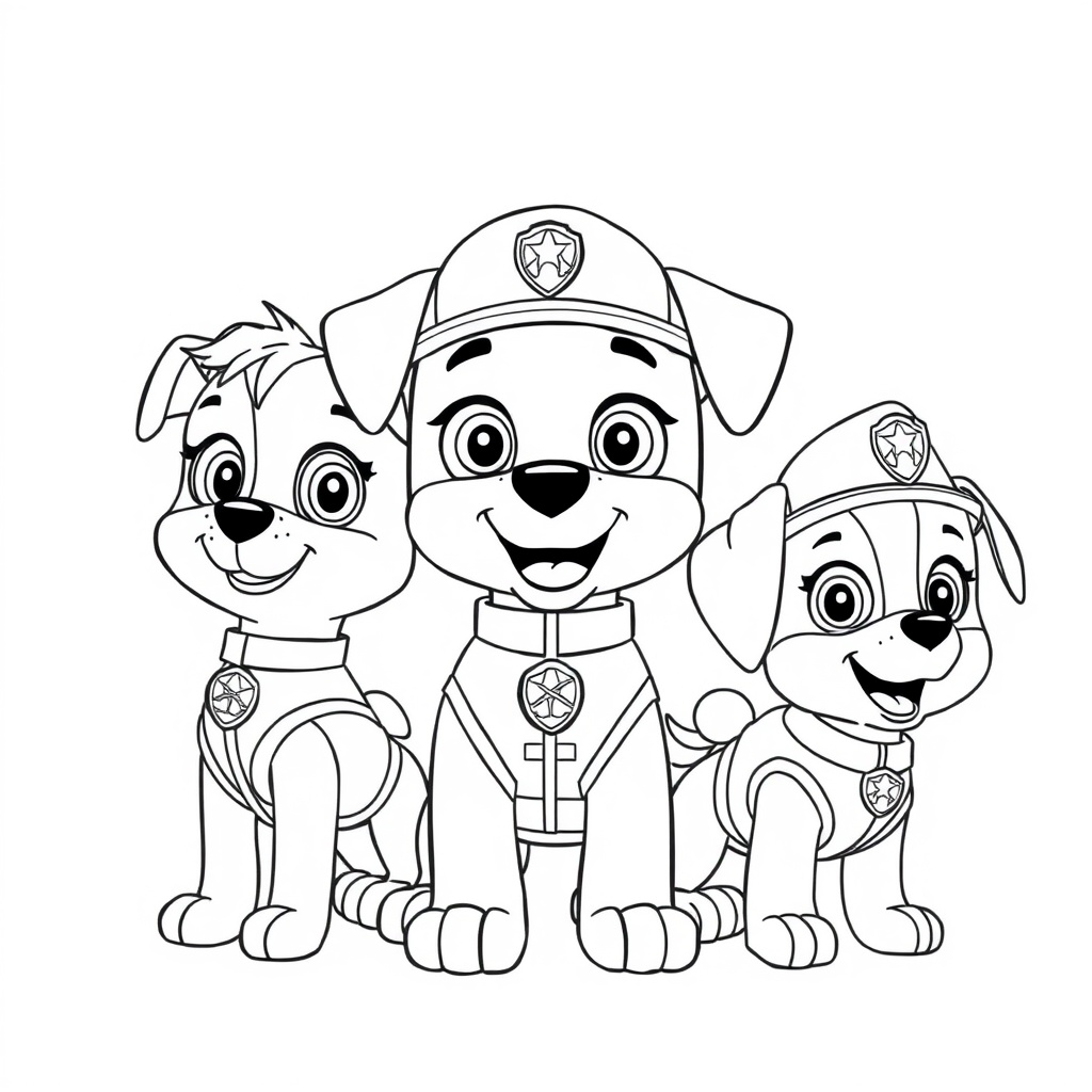 Libro para Colorear: Patrulla de Cachorros en Acción