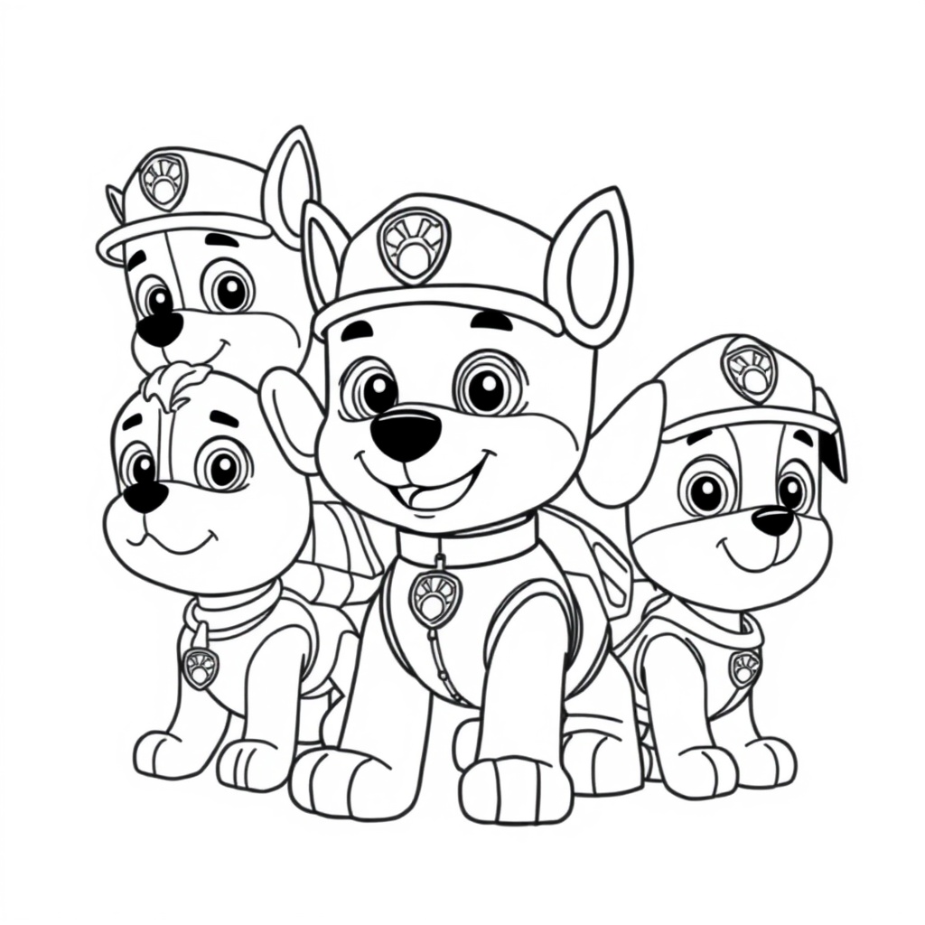 Kolorowanka PAW Patrol: Dzielne Psiaki