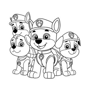 Página para Colorear de PAW Patrol: Cachorros Valientes