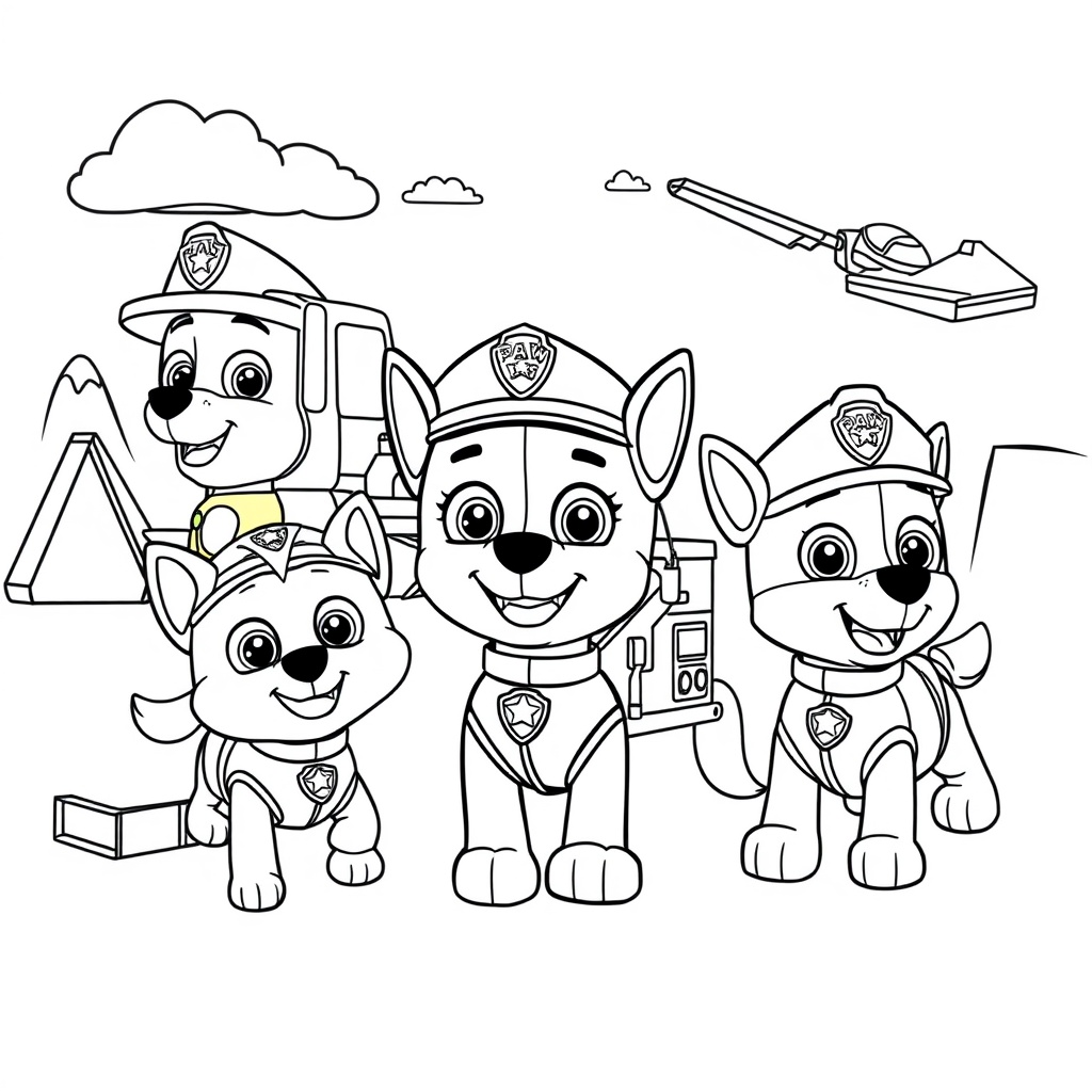 Kolorowanka PSI Patrol