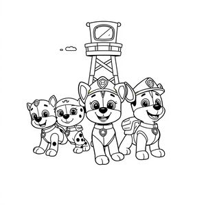 Libro para colorear Patrulla Canina