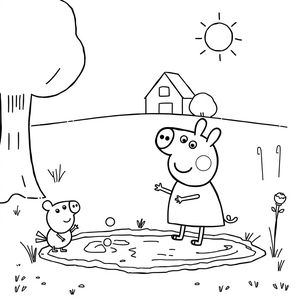 Libro para Colorear de Aventuras de Peppa Pig