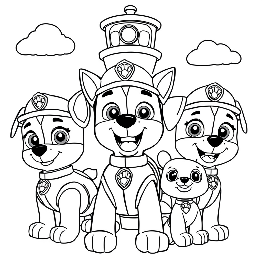 Kolorowanka z Psiego Patrolu