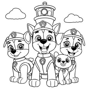 Página para colorear de Patrulla de Cachorros