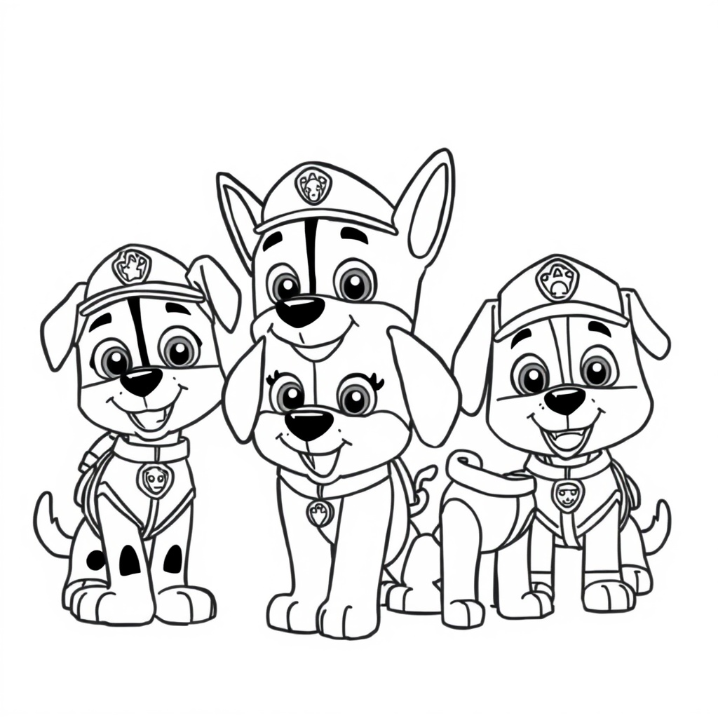 Libro para Colorear de Patrulla de Cachorros