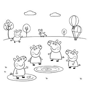 Libro para Colorear: Peppa Pig y Amigos