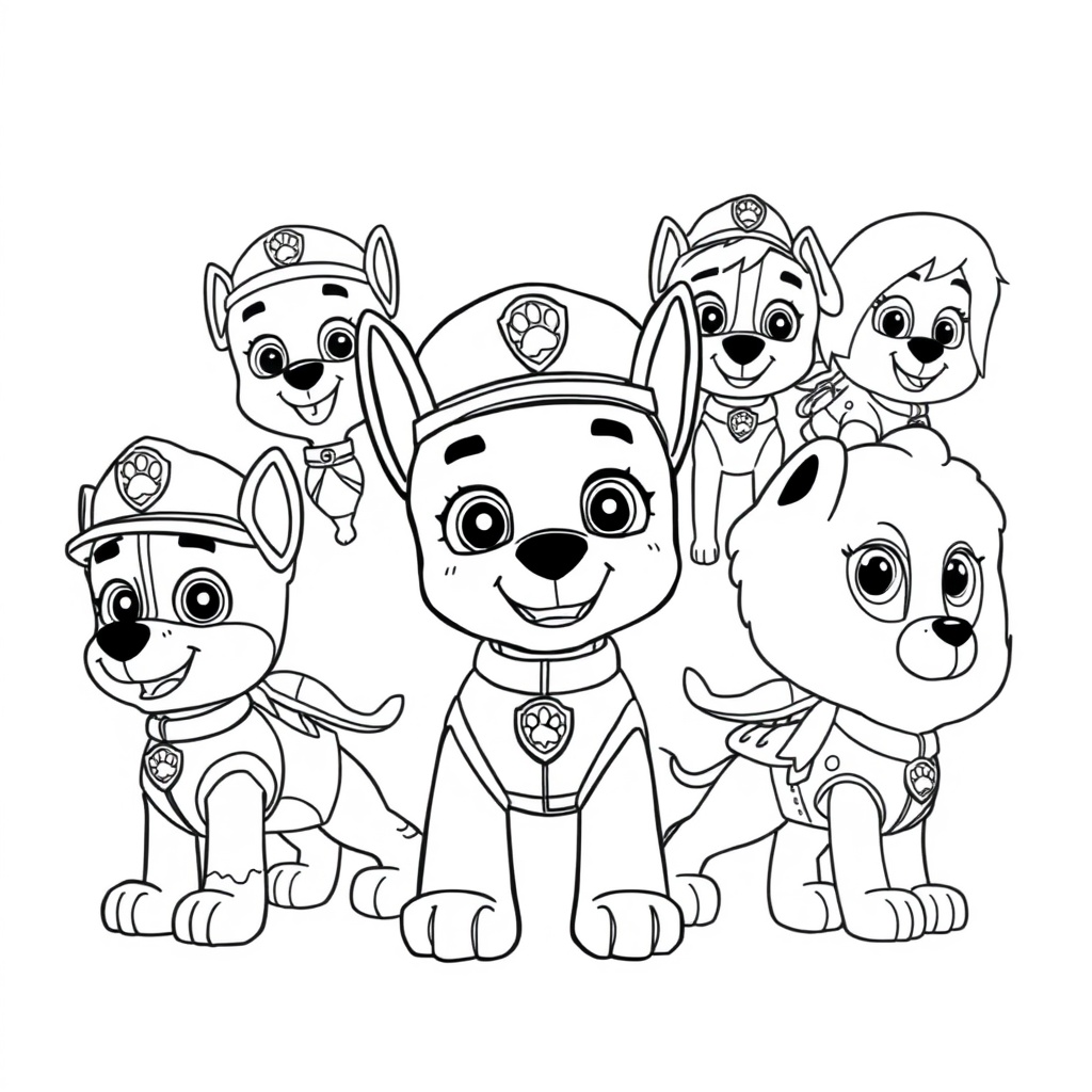 Libro de Colorear Patrulla Canina