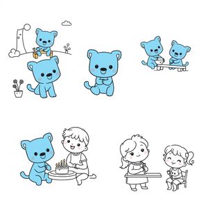 Bluey - Libro para Colorear para Niños