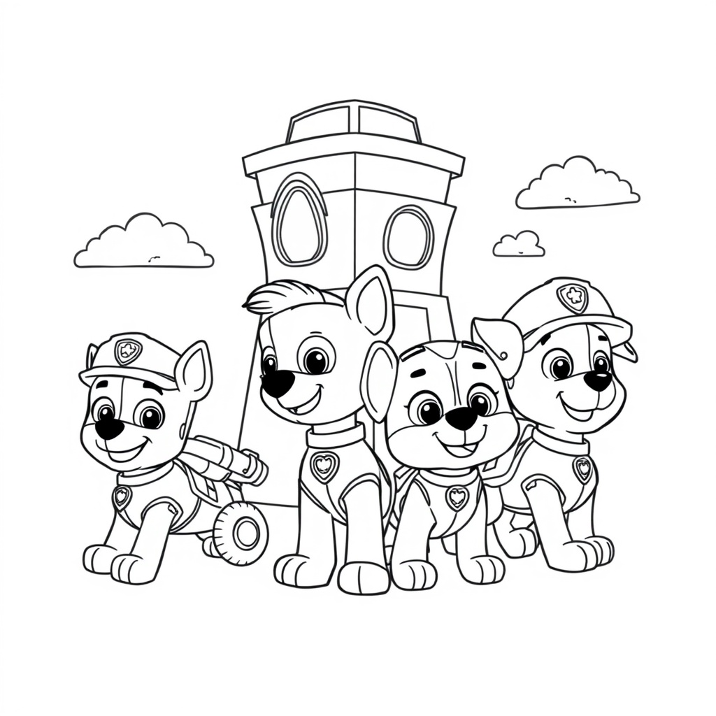 Libro de colorear Patrulla Canina