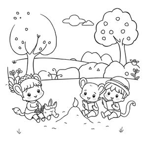 Aventuras de Bluey Libro para Colorear