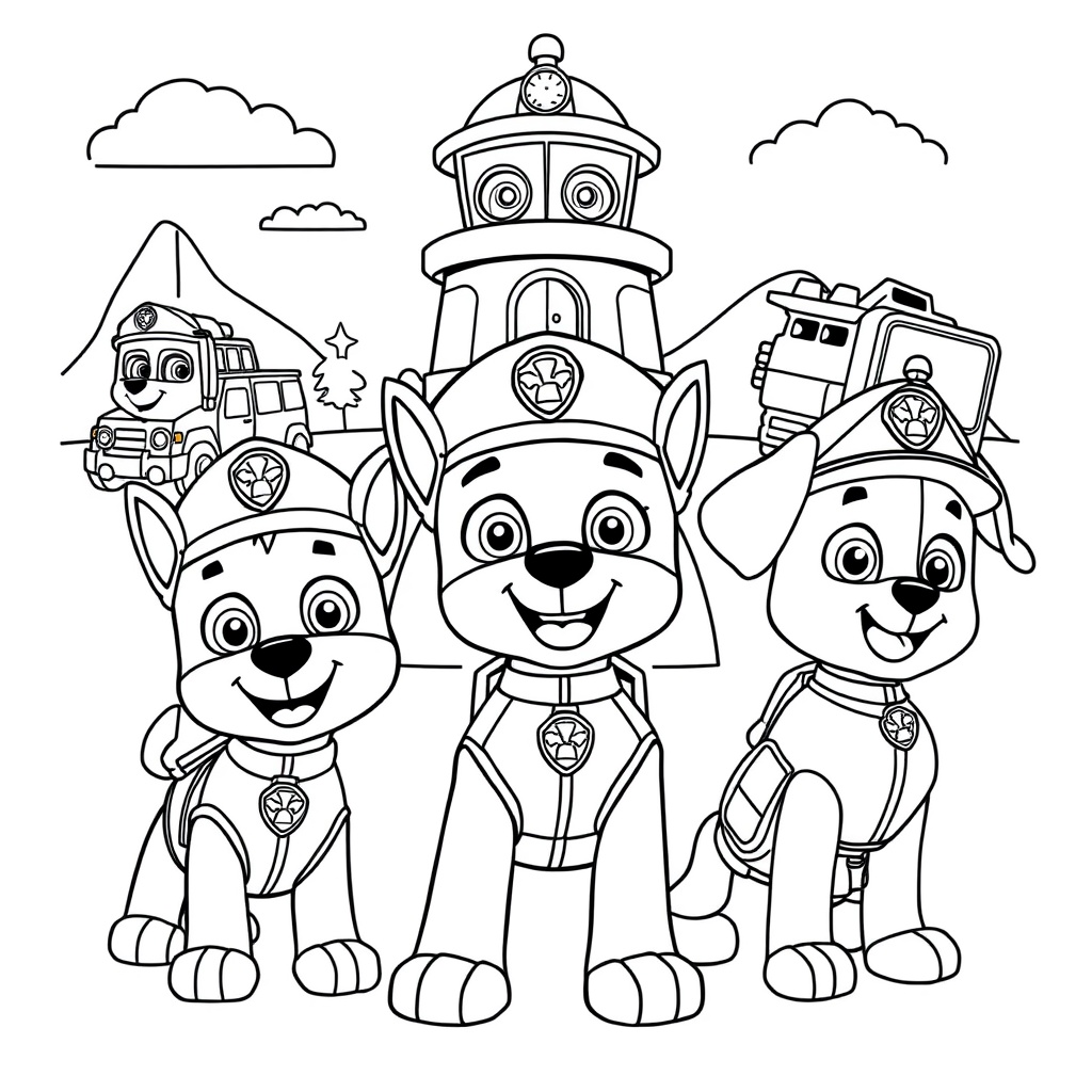 Libro para Colorear de Patrulla de Cachorros
