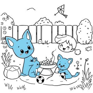 Las Aventuras de Bluey en el Jardín