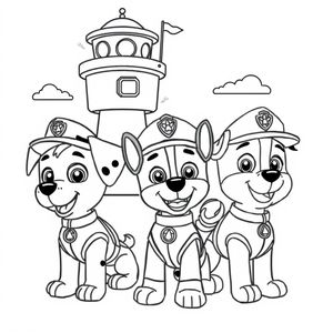 Página de Colorear: Patrulla Canina